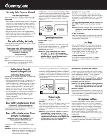 Notice Sentry X105 Coffre-fort