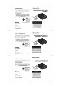 Notice Sentry COMPACT SECURITY SAFE P005C Coffre-fort