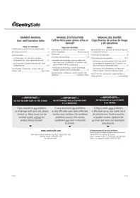 Notice Sentry EXECUTIVE FIRESAFE EF4738E Coffre-fort