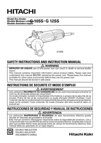 Notice HITACHI G 12SS