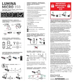Notice NiteRider LUMINA MICRO 350 Lampe vélo