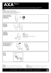 Notice AXA RETRO Lampe vélo