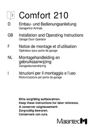Notice MARANTEC COMFORT 210 Porte de garage