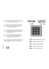 Notice Geba Tronic CODY 13 Porte de garage