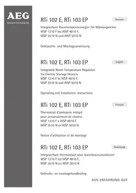 Notice AEG RTI 102 E Thermostat