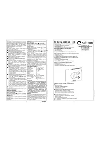 Notice Seitron TFD01M0001SE Thermostat
