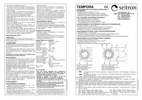 Notice Seitron TCEGIOBI03 Thermostat