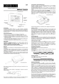 Notice Orbis MIRUS TOUCH Thermostat