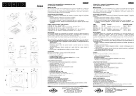 Notice Orbis CLIMA MLW Thermostat