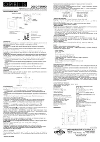 Notice Orbis DECOTERMO Thermostat