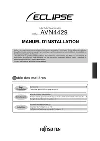 Notice ECLIPSE AVN4429 Navigateur