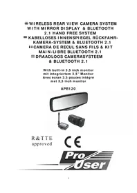Notice Pro-User APB120 Caméra de recul