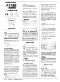 Notice Perel E305EM6 Compteur d'énergie