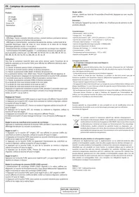 Notice CHACON 54355 Compteur d'énergie