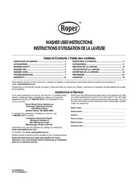 Notice Roper RTW4440VQ Machine à laver