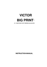 Notice VICTOR BIG PRINT 1310 Calculatrice