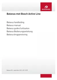 Notice Batavus MILANO EGO Vélo électrique