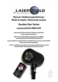 Notice Laserworld GS80RG LED Machine à effet
