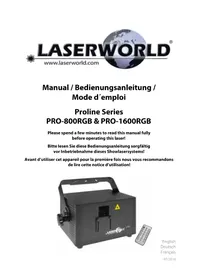 Notice Laserworld PRO1600RGB Machine à effet