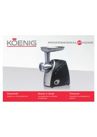 Notice KOENIG B02139 Trancheuse
