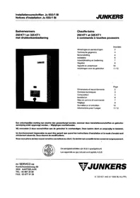 Notice Junkers 250 KT1 Chaudière de chauffage central