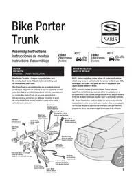 Notice Saris BIKE PORTER TRUNK Porte-vélo