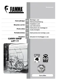 Notice Fiamma CARRYBIKE LIFT 77 Porte-vélo