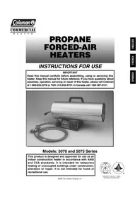 Notice COLEMAN 5075 Pan