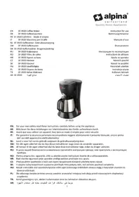 Notice ALPINA SF3920 Machine à café