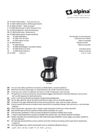 Notice ALPINA SF2820 Machine à café