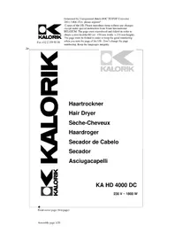 KALORIK KA HD 4000 DC - Hair dryer