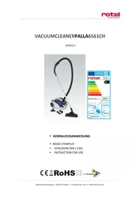 Notice ROTEL PALLA U6561CH Aspirateur