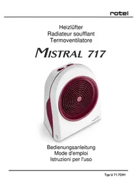 Notice ROTEL MISTRAL 717 Poêle