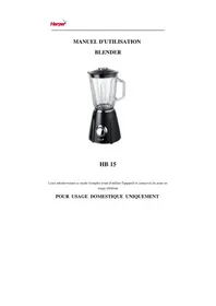 Notice HARPER HB15 Blender