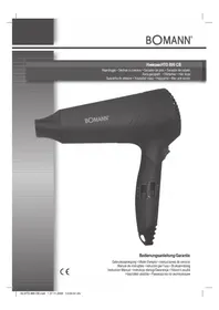 Notice BOMANN HTD 899 CB Suszarka do włosów