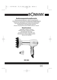 Notice BOMANN CB 850 Hair dryer