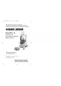 Notice BLACK & DECKER POWERPRO II FP1510 Procesador de alimentos