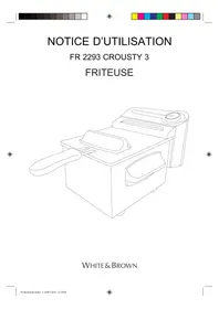 Notice WHITE AND BROWN FR 2293 Friteuse