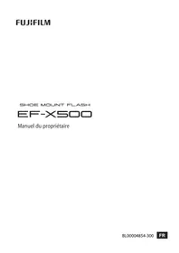 Notice FUJIFILM EFX500 Flash