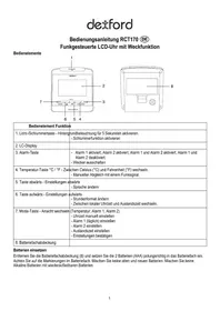 Notice Dexford RCT 170 Sonneur d'alarme