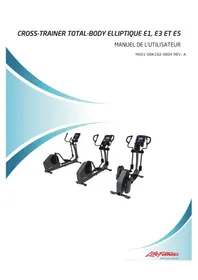 Notice Life Fitness E1 Vélo d'appartement