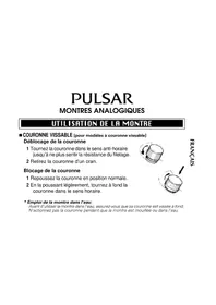 Notice PULSAR Y621 Montre