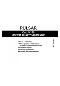 Notice PULSAR W150 Montre