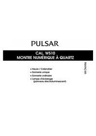 Notice PULSAR W510 Montre