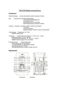 TECHNOLINE WS 6730 - Wetterstation