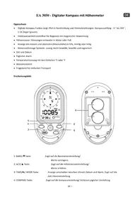 Notice TECHNOLINE EA 3050 Stacja Pogodowa
