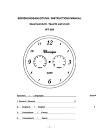 Notice TECHNOLINE WT 650 Hodiny