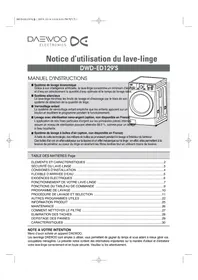 DAEWOO DWDED1212 - Machine à laver