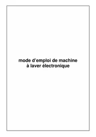 Notice BELLAVITA LF 1005 BVT Machine à laver