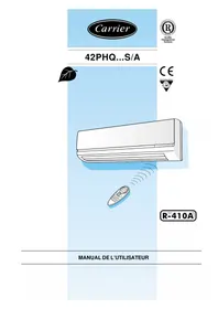 Notice CARRIER 42PHQ018 Climatisation